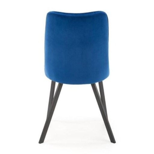 K-450 étkezőszék sötétkék bársony szövet