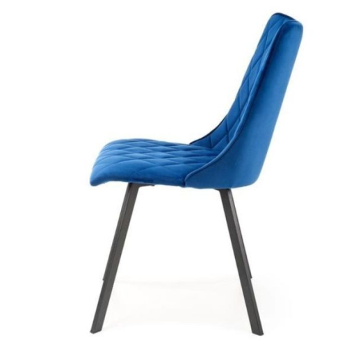K-450 étkezőszék sötétkék bársony szövet