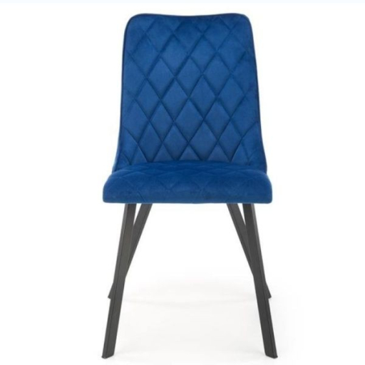 K-450 étkezőszék sötétkék bársony szövet