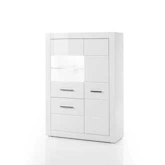 Bianco széles vitrin fényes fehér