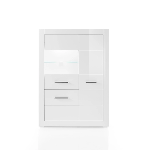 Bianco széles vitrin fényes fehér