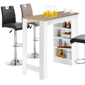 MOJITO Matt Fehér - Kézműves Tölgy Bárasztal MOJITO Matt Fehér - Kézműves Tölgy Bárasztal