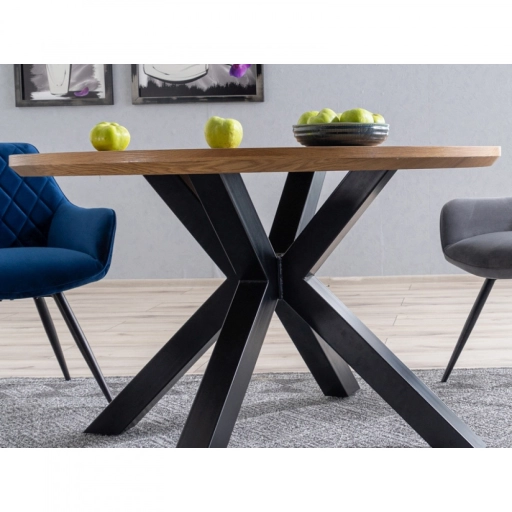 Ritmo étkezőasztal tölgy fekete 120cm
