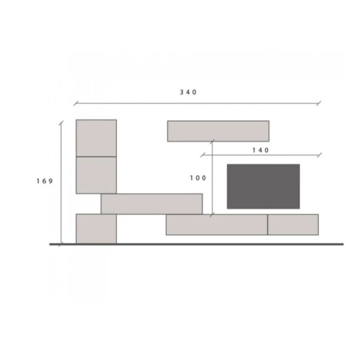 Infinity 2.0 7 db-os szett Mercure tölgy / szürkésbarna