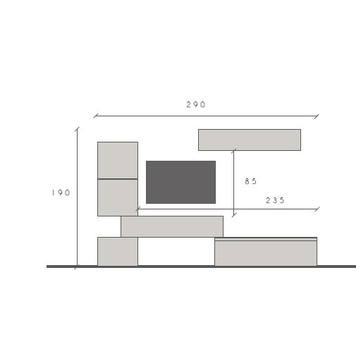Infinity 2.0 6 elemes szett szürkésbarna / Mercure tölgy