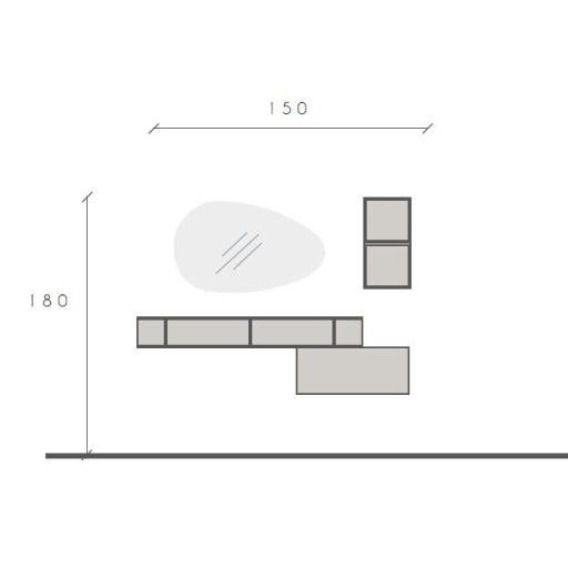 Infinity 2.0 4 elemes szett Cadiz tölgy / bézs