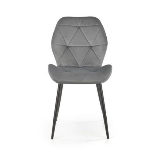 K-453 étkezőszék szürke bársony szövet