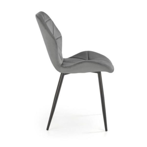 K-453 étkezőszék szürke bársony szövet