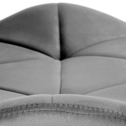 K-453 étkezőszék szürke bársony szövet