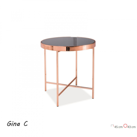 Gina C Lerakóasztal Réz-fekete