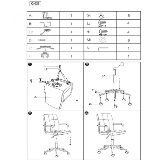 Q-022 Gyerek Forgószék Szürke
