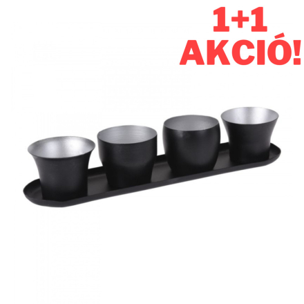 Tim 5 darabos teamécses tartó szett 28cm fekete/ezüst