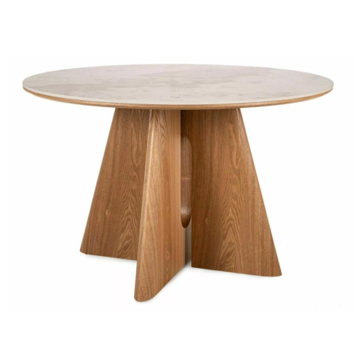Alzano kerámia étkezőasztal 120cm fehér/tölgy