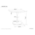 Amadeo asztal kerek 80 cm