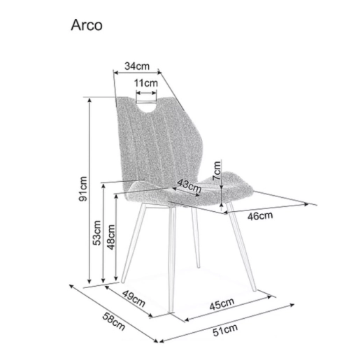 Arco Brego étkezőszék bézs