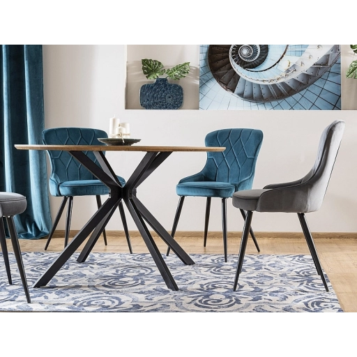 Aster étkezőasztal tölgy fekete 120cm