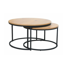 Atlanta III dohányzóasztal szett tölgy/fekete Atlanta III dohányzóasztal szett tölgy/fekete