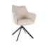 Azalia bársony étkezőszék világosbézs forgatható üléssel