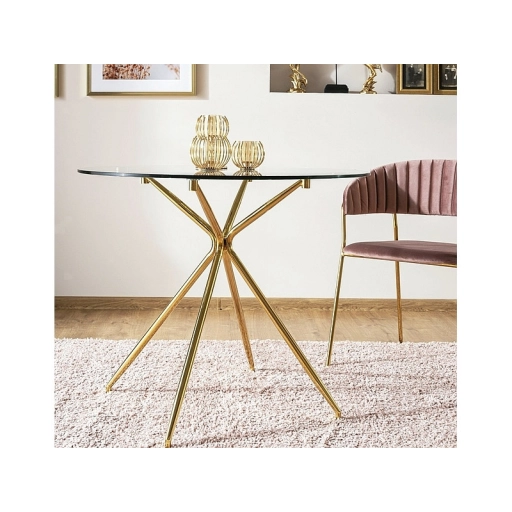 Azalia étkezőasztal kerek 80 cm víztiszta