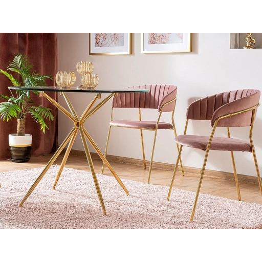 Azalia étkezőasztal kerek 80 cm víztiszta