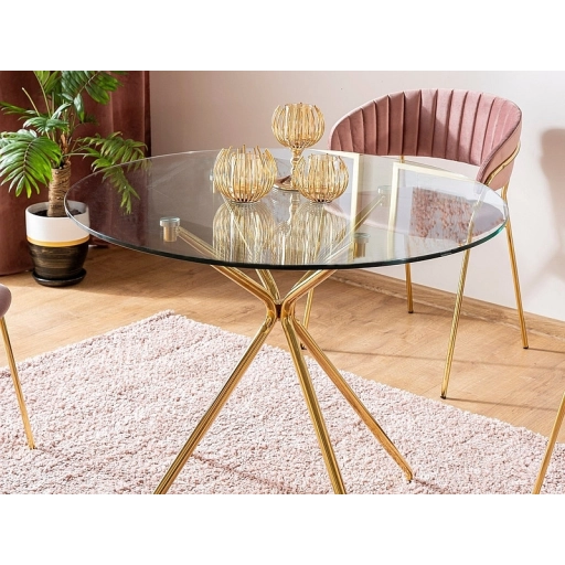 Azalia étkezőasztal kerek 80 cm víztiszta