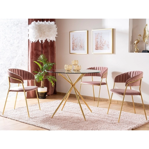Azalia étkezőasztal kerek 80 cm víztiszta
