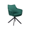 Azalia bársony étkezőszék zöld forgatható üléssel