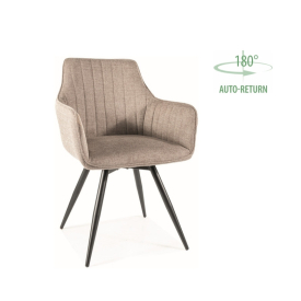Ballo Brego szövet étkezőszék bézs forgatható üléssel   Ballo Brego szövet étkezőszék bézs forgatható üléssel