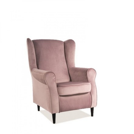 Baron Velvet fotel antik rózsaszín