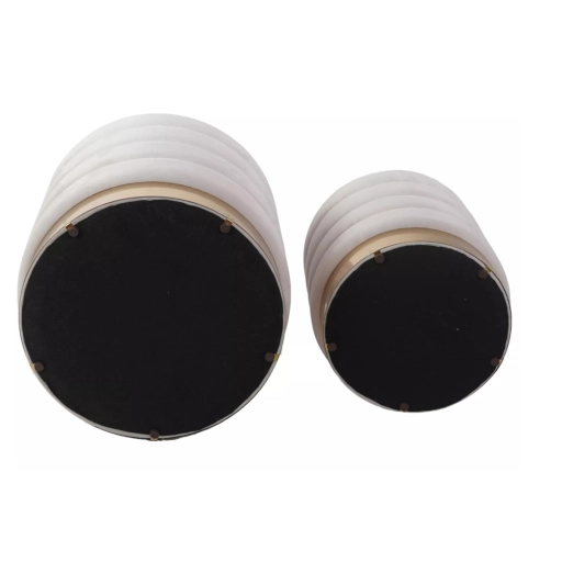 Britta bársony puff - világos bézs