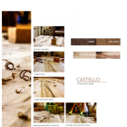 CASTELLO Fehérített Tömör Tölgyfa Étkezőasztal antracit lábbal 240x100cm