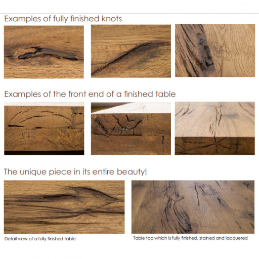 CASTELLO Antikolt Tömör Tölgyfa Étkezőasztal antracit lábbal 260x100cm