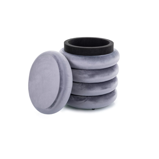 Calvi bársony puff - szürke