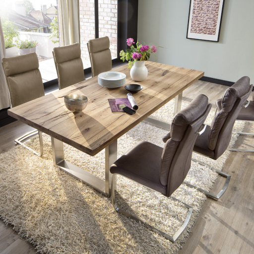 CASTELLO Vad Tömör Tölgyfa Étkezőasztal 220x100cm