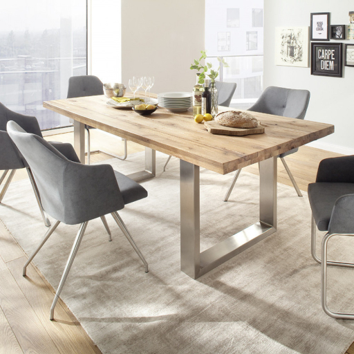 CASTELLO Vad Tömör Tölgyfa Étkezőasztal 220x100cm