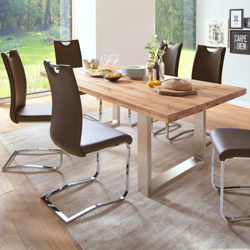 CASTELLO Vad Tömör Tölgyfa Étkezőasztal 220x100cm