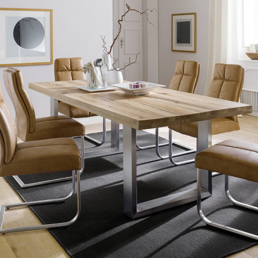 CASTELLO Vad Tömör Tölgyfa Étkezőasztal 220x100cm