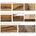 CASTELLO Fehérített Tömör Tölgyfa Étkezőasztal 240x100cm