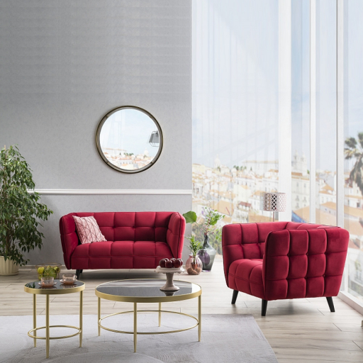 Castello 1 Velvet fotel bordó