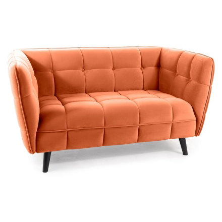 Castello 2 Velvet kétszemélyes kanapé fahéj