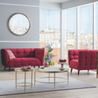 Castello 2 Velvet kétszemélyes kanapé bordó