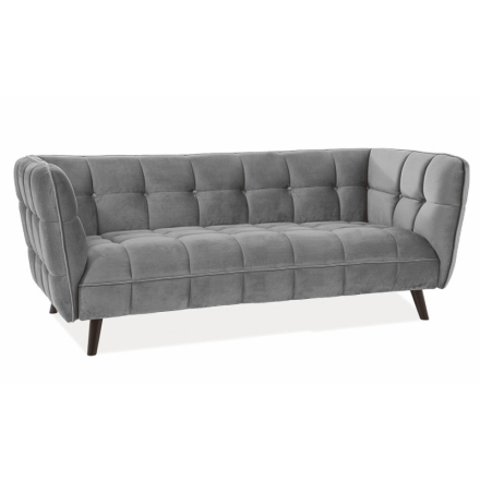 Castello 3 Velvet háromszemélyes kanapé szürke