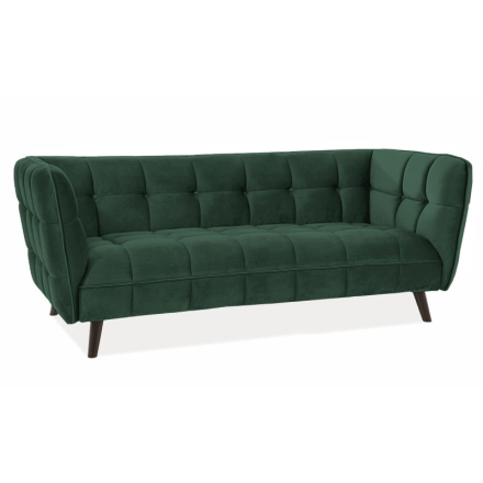 Castello 3 Velvet háromszemélyes kanapé zöld