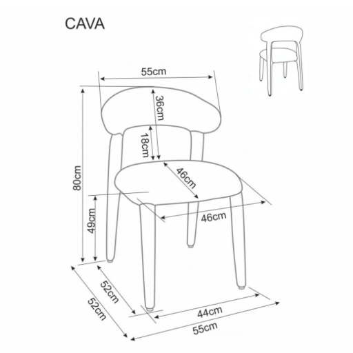 Cava kárpitozott szék bézs