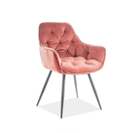 Cherry Velvet étkezőszék antik rózsaszín