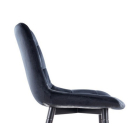 Chic H2 bársony bárszék fekete