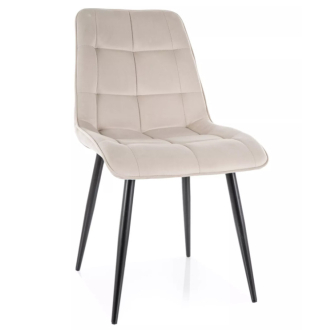 Chic étkezőszék bársony világosbézs