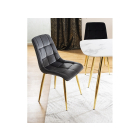 Chic étkezőszék bársony arany-fekete