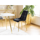 Chic étkezőszék bársony arany-fekete