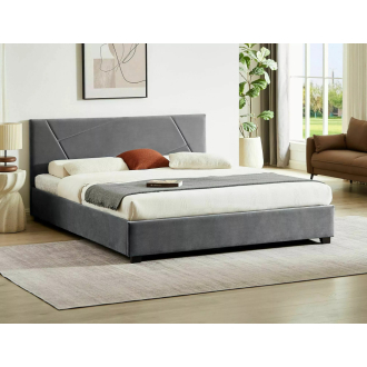   Columbia Velvet ágyneműtartós franciaágy szürke 160x200cm